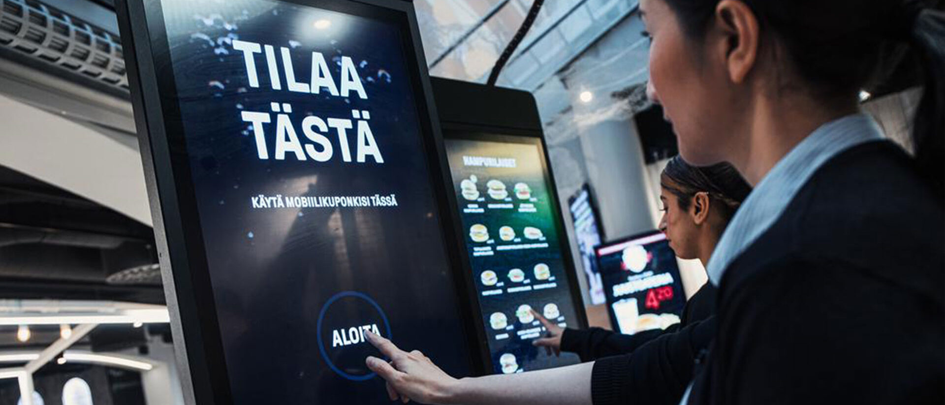 Quiosco de autoservicio de catering