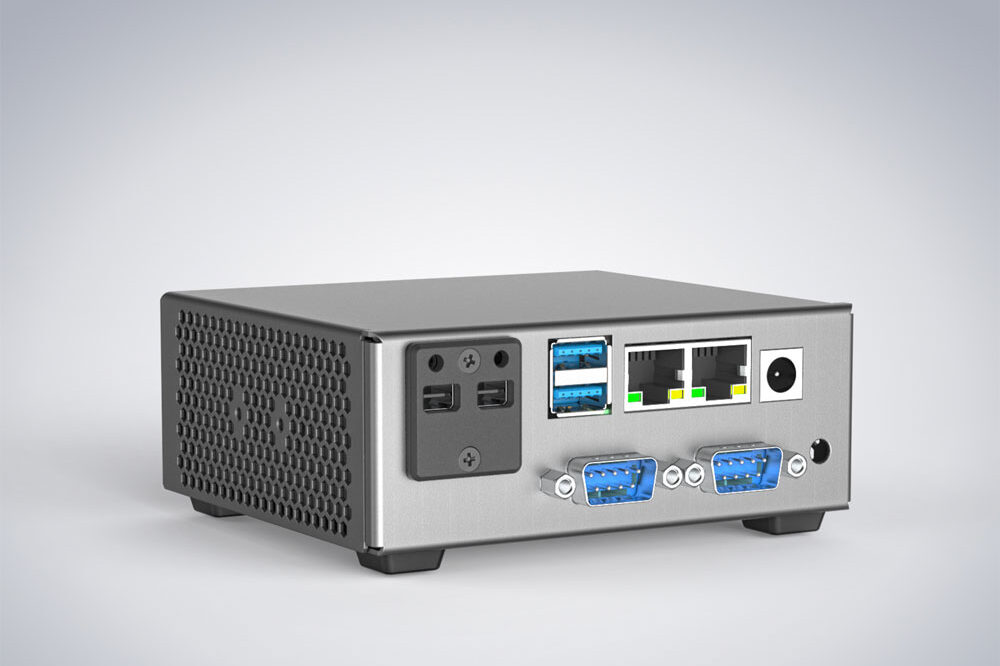 Vista frontal del IPC BoxFlex XS compacto