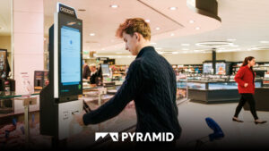 POLYTOUCH SWIFT como quiosco de pedidos por adelantado en EDEKA Jensen, en Hamburgo-Uetersen