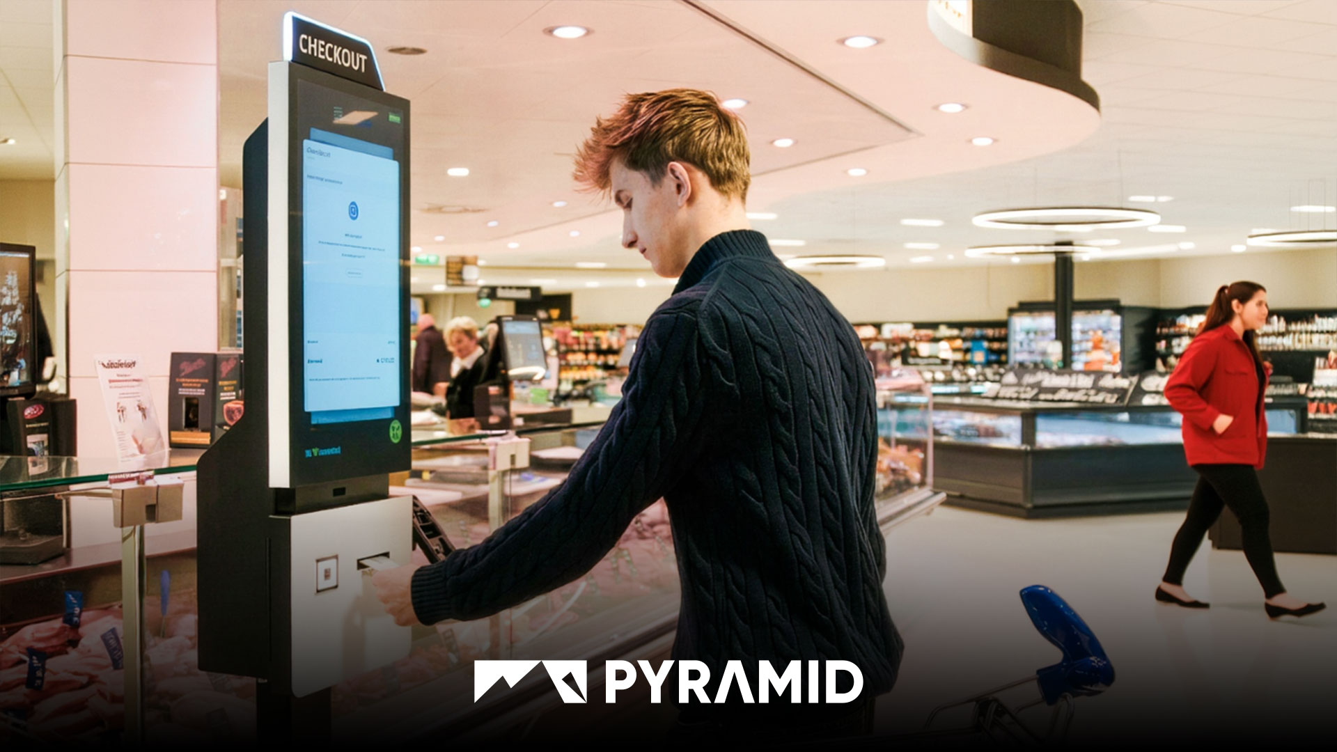 POLYTOUCH SWIFT como quiosco de pedidos por adelantado en EDEKA Jensen, en Hamburgo-Uetersen