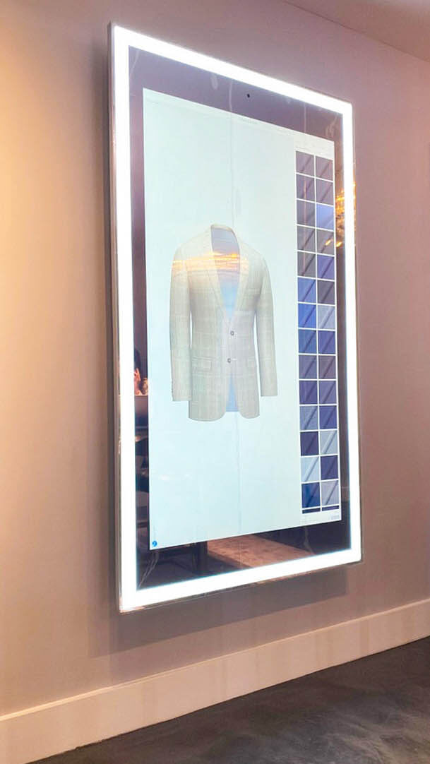Espejo inteligente interactivo para tiendas de moda