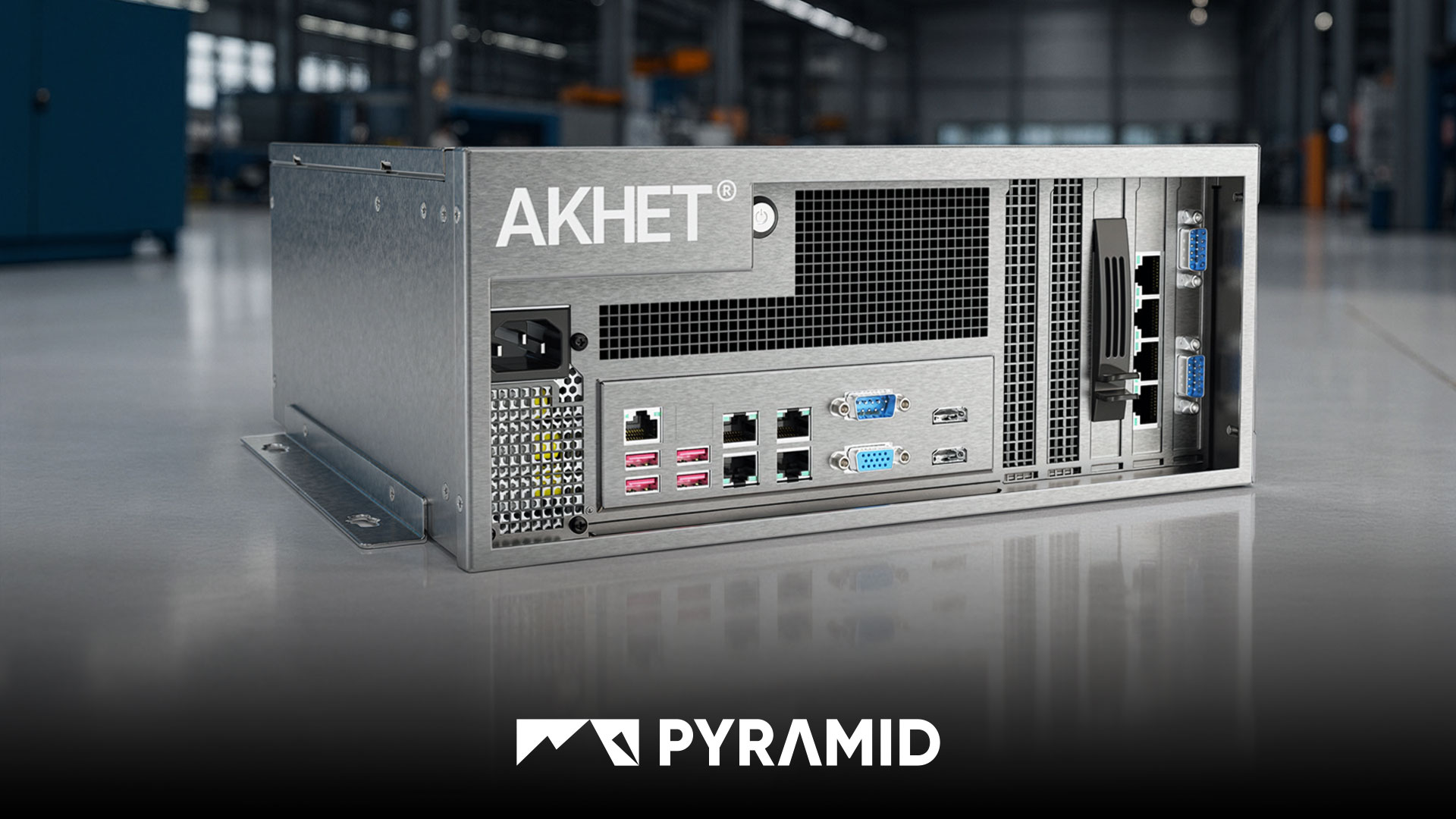 AKHET® y servidores AKHET® de Pyramid Computer aplicaciones de computación industrial periférica y centros de datos, presentados en la feria embedded world 2026.